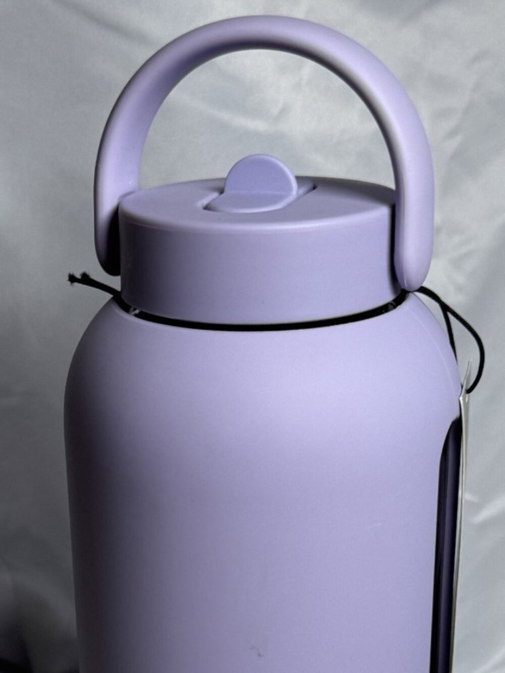 Bink 36 Oz Big Water Bottle Flip Cap Lid W/straw Fog Purple Borosilicate Glass